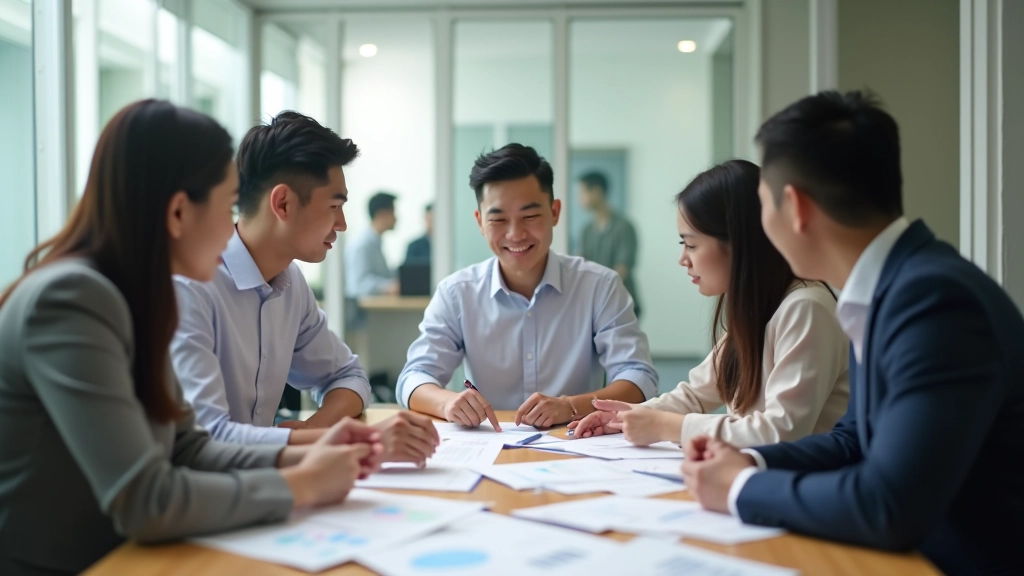 Team collaboration in financial planning workspace